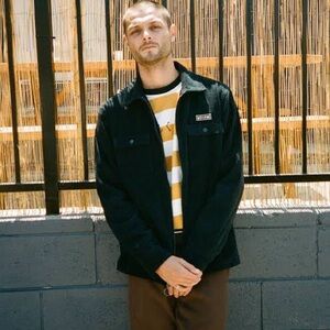 NWOT WELCOME SKATEBOARDS BLACK CORDUROY JACKET